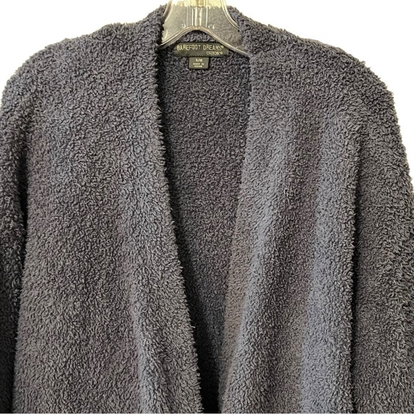 Barefoot Dreams Cozy Chic Longline Open Front Cardigan Sweater Pockets S/M - Picture 8 of 15